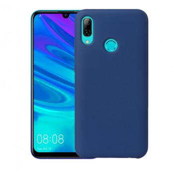 Матовый силиконовый чехол для Huawei P Smart (2019) с покрытием софт-тач Синий