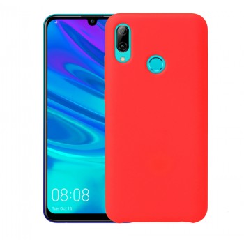 Матовый силиконовый чехол для Huawei P Smart (2019) с покрытием софт-тач Красный