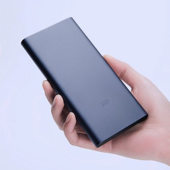 Оригинальное портативное зарядное устройство Xiaomi в тонком 14 мм матовом металлическом корпусе 10000 мАч Синий