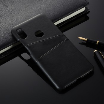 Чехол задняя накладка для Meizu M5 с текстурой кожи Черный