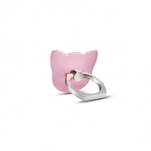 Фигурное клеевое кольцо-подставка дизайн Котики Розовый