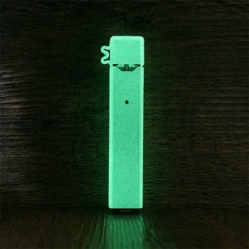 Силиконовый полупрозрачный люминесцентный чехол с колпаком для JUUL Зеленый