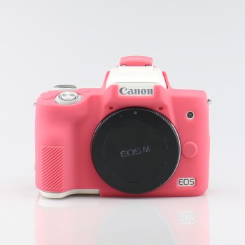 Силиконовый матовый нескользящий чехол для Canon EOS M50 Пурпурный