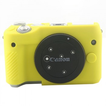 Силиконовый матовый нескользящий чехол для Canon EOS M6 Желтый