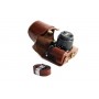 Жесткий защитный чехол-сумка текстура Кожа для Canon EOS M5