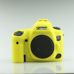 Силиконовый матовый нескользящий чехол для Canon EOS 5D Mark 4 Желтый