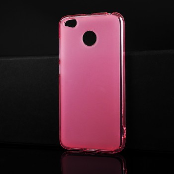Силиконовый матовый полупрозрачный чехол для Xiaomi RedMi 4X Розовый