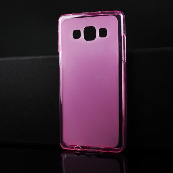 Силиконовый матовый полупрозрачный чехол для Samsung Galaxy A5 Розовый