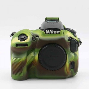 Силиконовый матовый нескользящий чехол с текстурой Камуфляж для Nikon D810
