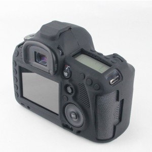 Силиконовый матовый нескользящий чехол для Canon EOS 5D Mark 3 Черный