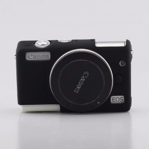 Силиконовый матовый нескользящий чехол для Canon EOS M100 Черный