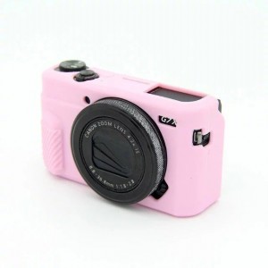 Силиконовый матовый нескользящий чехол для Canon PowerShot G7 X Mark II Розовый