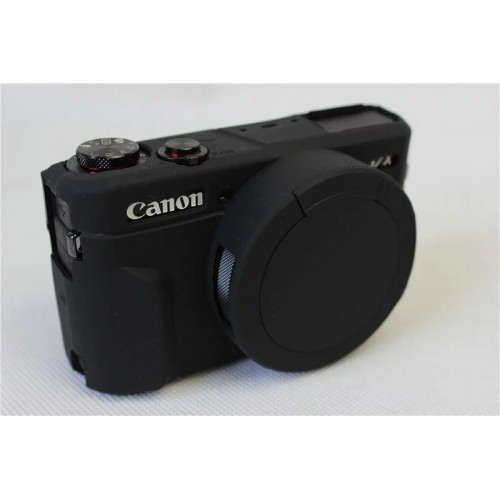 Силиконовый матовый нескользящий чехол с защитой объектива для Canon PowerShot G7 X Mark II