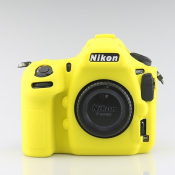 Силиконовый матовый нескользящий чехол для Nikon D850 Желтый