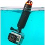 Монопод-поплавок (8см) с прорезиненной ручкой и страховочным ремешком для экшн-камер GoPro/Xiaomi/DJI/Sony/Insta360, цвет Красный