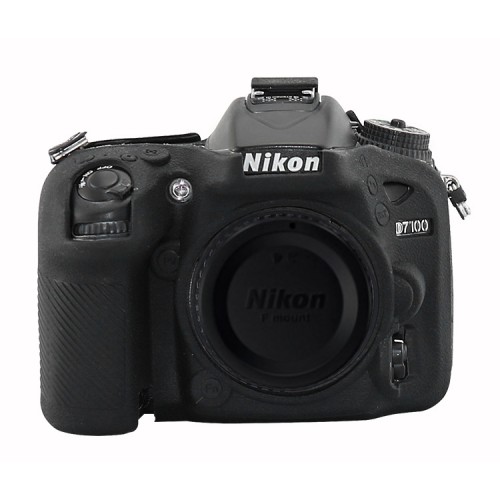 Силиконовый матовый нескользящий чехол для Nikon D7200, цвет Черный