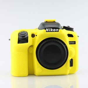 Силиконовый матовый нескользящий чехол для Nikon D7500 Желтый