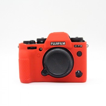 Силиконовый матовый нескользящий чехол для Fujifilm X-T3 Красный