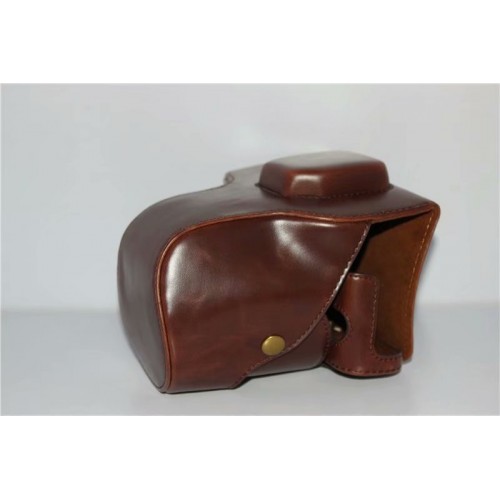 Жесткий защитный чехол-сумка текстура Кожа для Fujifilm X-T2/X-T3, цвет Коричневый