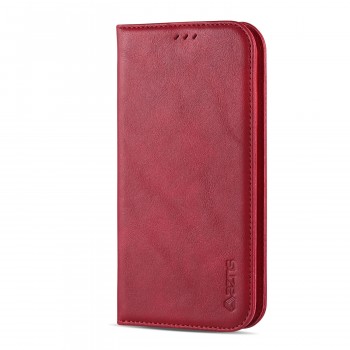 Винтажный чехол горизонтальная книжка подставка на силиконовой основе с отсеком для карт для Iphone 11  Красный
