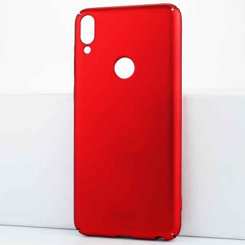 Пластиковый непрозрачный матовый чехол с улучшенной защитой элементов корпуса для ASUS ZenFone Max Pro M1, цвет Красный