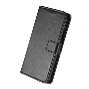 Глянцевый водоотталкивающий чехол портмоне подставка для Xiaomi RedMi Note 8 Pro с магнитной защелкой и отделениями для карт Черный
