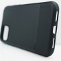 Силиконовый матовый непрозрачный чехол с текстурным покрытием Карбон для Iphone 11 Pro Max