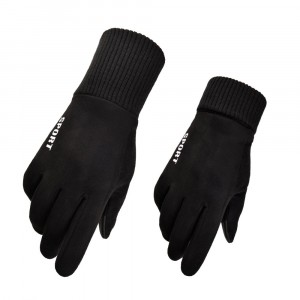 Женские тканевые сенсорные перчатки Черный