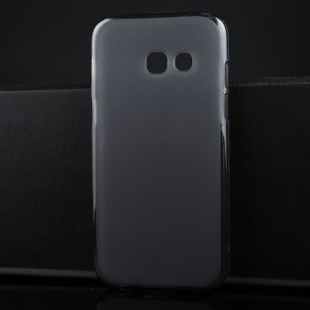 Силиконовый матовый полупрозрачный чехол для Samsung Galaxy A3 (2017) Серый