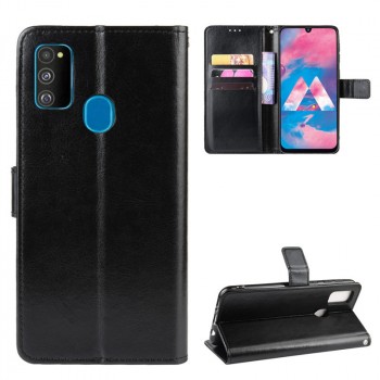 Глянцевый водоотталкивающий чехол портмоне подставка для Samsung Galaxy M21/M30s с магнитной защелкой и отделениями для карт