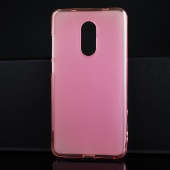 Силиконовый матовый полупрозрачный чехол для Xiaomi RedMi Note 4X Розовый