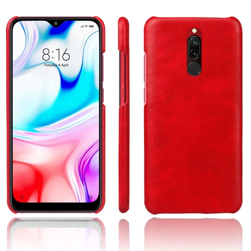 Чехол накладка текстурная отделка Кожа для Xiaomi RedMi 8 , цвет Красный