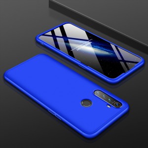 Двухкомпонентный сборный пластиковый матовый чехол для Realme 5/Realme 6i Синий