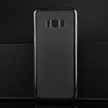 Силиконовый матовый полупрозрачный чехол для Samsung Galaxy S8 Plus Черный