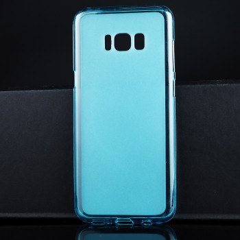 Силиконовый матовый полупрозрачный чехол для Samsung Galaxy S8 Plus Голубой