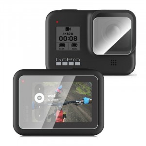 Комплект защитных стекол на дисплей и линзу объектива для GoPro HERO 8 Black