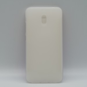 Силиконовый матовый полупрозрачный чехол для Xiaomi RedMi 8A  Белый