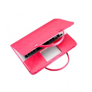 Чехол сумка текстура Кожа с угловыми креплениями для MacBook Pro 13.3 Пурпурный