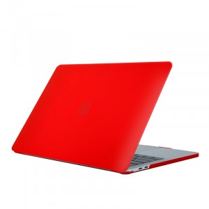 Поликарбонатный матовый полупрозрачный составной чехол накладка для MacBook Pro Touch Bar 15.4 Красный