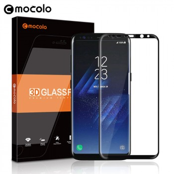 Улучшенное закругленное 3D полноэкранное защитное стекло Mocolo для Samsung Galaxy S8 Черный