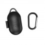 Силиконовый противоударный чехол с карабином для Samsung Galaxy Buds, цвет Черный