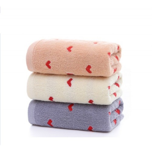 Кухонное махровое полотенце 34x75 см с текстурой Сердечки 