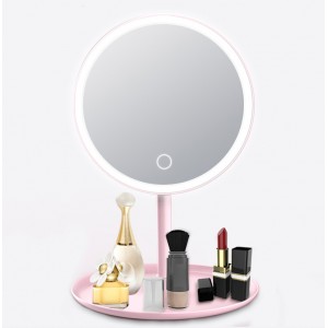 Настольное зеркало для макияжа 15см с LED-подсветкой