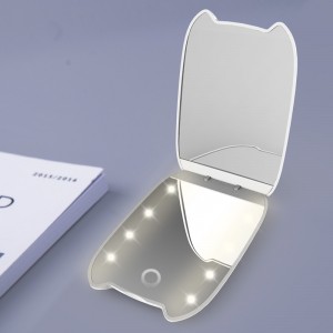 Складное зеркало для макияжа с LED-подсветкой