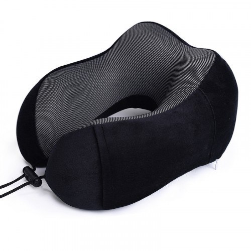Надувная подушка для путешествий с боковым карманом и мешочком