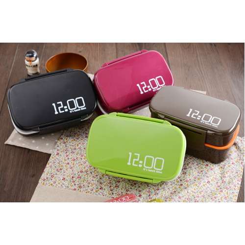 Двухуровневый герметичный термостойкий силиконовый ланчбокс 1400 мл