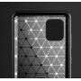 Матовый силиконовый чехол для Samsung Galaxy Note 10 Lite с текстурным покрытием металлик, цвет Черный