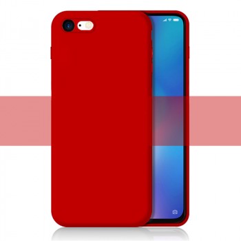 Силиконовый матовый непрозрачный чехол с нескользящим софт-тач покрытием для Iphone 6/6s Красный