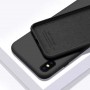 Силиконовый матовый непрозрачный чехол с нескользящим софт-тач покрытием для Iphone Xs Max, цвет Черный