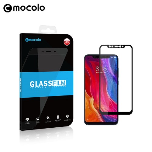 Улучшенное закругленное 3D полноэкранное защитное стекло Mocolo для Xiaomi Mi8